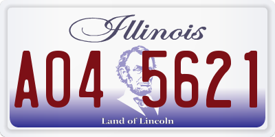 IL license plate A045621