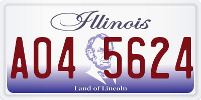 IL license plate A045624