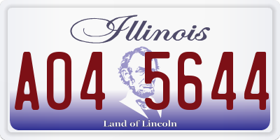 IL license plate A045644