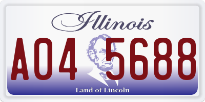 IL license plate A045688