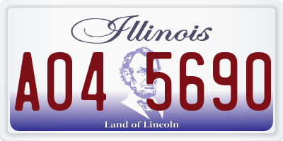 IL license plate A045690
