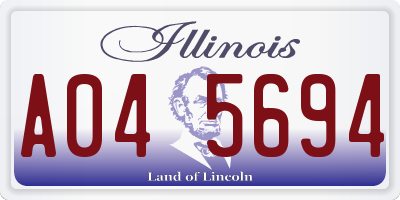 IL license plate A045694