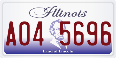 IL license plate A045696