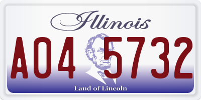 IL license plate A045732