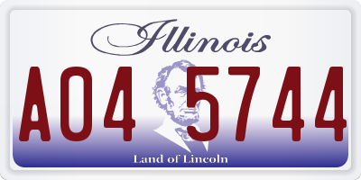 IL license plate A045744