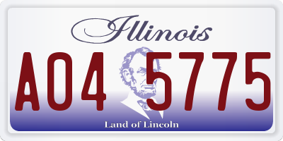 IL license plate A045775