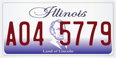 IL license plate A045779
