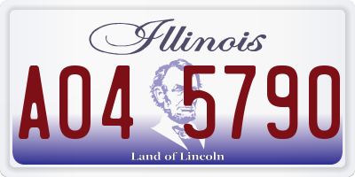 IL license plate A045790