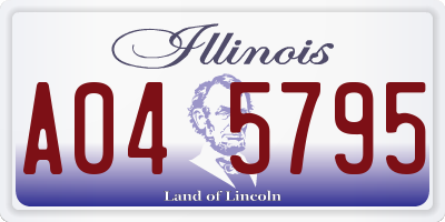 IL license plate A045795
