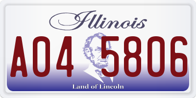 IL license plate A045806