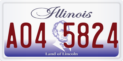 IL license plate A045824