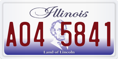 IL license plate A045841
