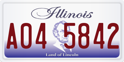 IL license plate A045842