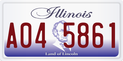 IL license plate A045861