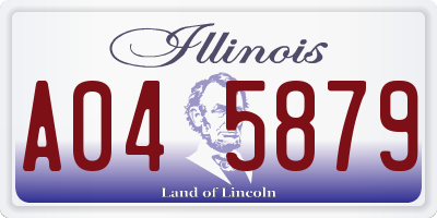 IL license plate A045879