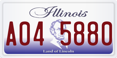 IL license plate A045880