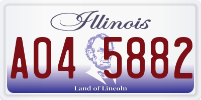 IL license plate A045882