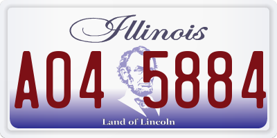 IL license plate A045884