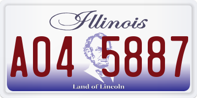 IL license plate A045887