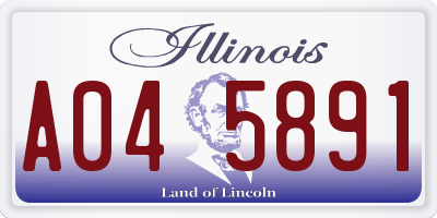 IL license plate A045891