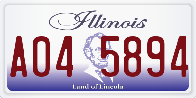 IL license plate A045894