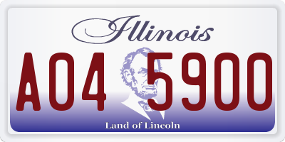IL license plate A045900