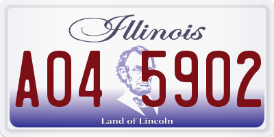 IL license plate A045902
