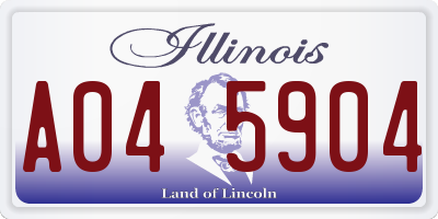 IL license plate A045904