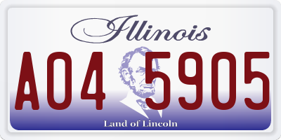 IL license plate A045905