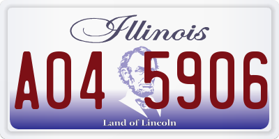 IL license plate A045906