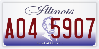 IL license plate A045907