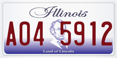 IL license plate A045912