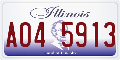 IL license plate A045913