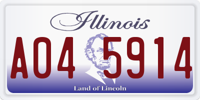 IL license plate A045914