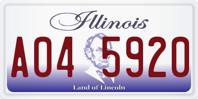 IL license plate A045920