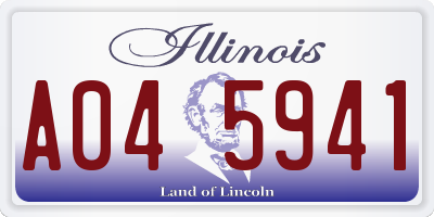 IL license plate A045941