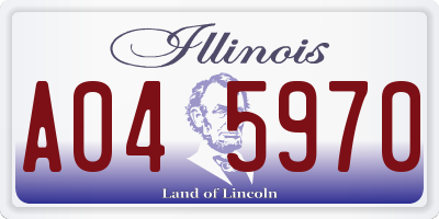 IL license plate A045970