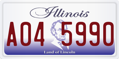 IL license plate A045990