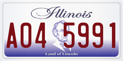 IL license plate A045991