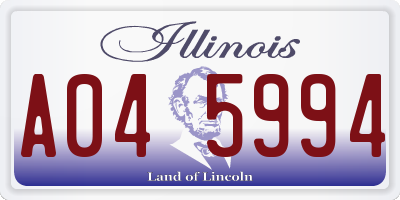 IL license plate A045994