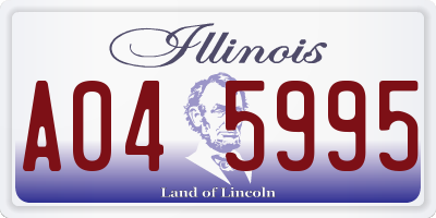 IL license plate A045995