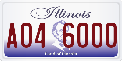 IL license plate A046000