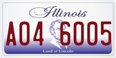 IL license plate A046005