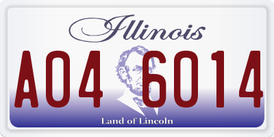 IL license plate A046014
