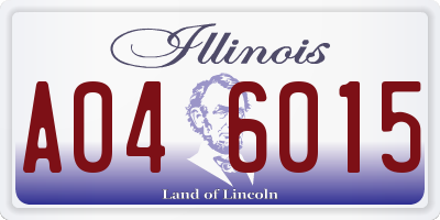 IL license plate A046015