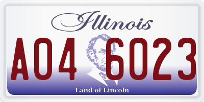 IL license plate A046023
