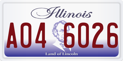 IL license plate A046026