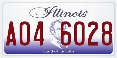 IL license plate A046028