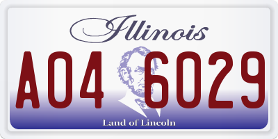 IL license plate A046029