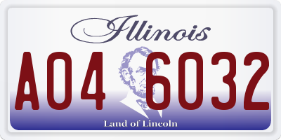 IL license plate A046032